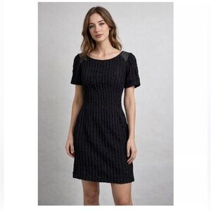 Reis Coral Textured Sheath Dress